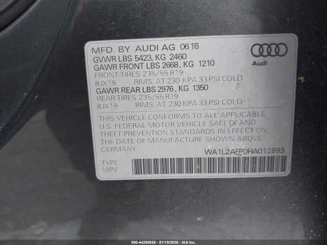 2017 AUDI Q5 WA1L2AFP0HA012893 Photo 8