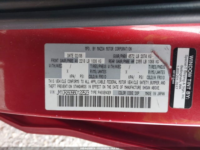 Продаж на аукціоні авто 2006 Mazda Mazda5 Touring, vin: JM1CR293960122523, номер лоту: 44200916