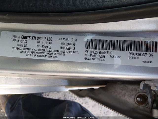 2010 CHRYSLER SEBRING 1C3CC5FB9AN149039 Photo 8