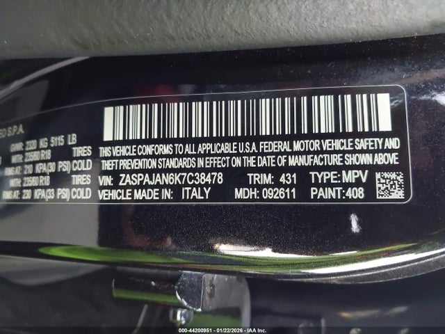 2019 ALFA ROMEO STELVIO ZASPAJAN6K7C38478 Photo 8