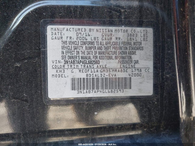 3N1AB7AP4GL682593 Nissan SENTRA SV