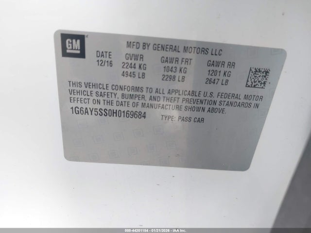 2017 CADILLAC CTS 1G6AY5SS0H0169684 Photo 8