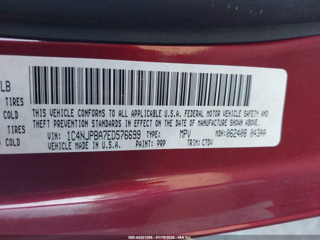 Jeep Patriot Sport 2014 1C4NJPBA7ED576699 Image 9