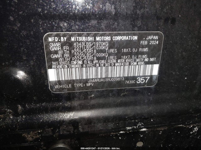 2024 MITSUBISHI OUTLANDER SPORT JA4ARUAU3RU009813 Photo 8