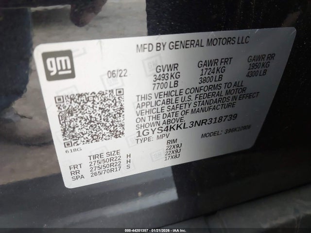 2022 CADILLAC ESCALADE ESV 1GYS4KKL3NR318739 Photo 8