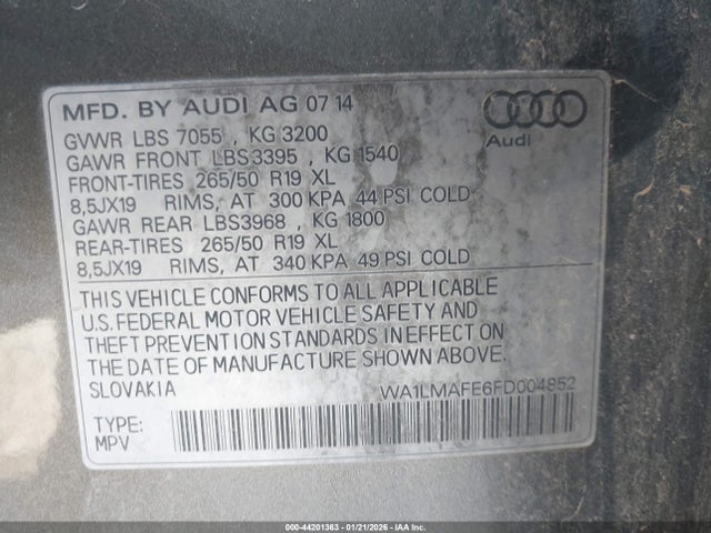 2015 AUDI Q7 WA1LMAFE6FD004852 Photo 8