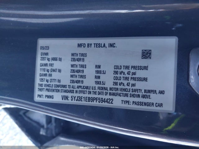 2023 TESLA MODEL 3 5YJ3E1EB9PF594422 Photo 8