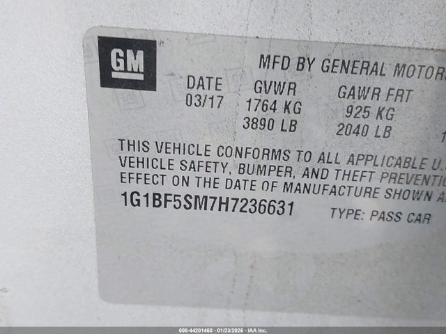 Chevrolet Cruze Premier Auto 2017 1G1BF5SM7H7236631 Image 9