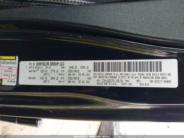 2014 Jeep Wrangler Unlimited Dragon Edition მანქანა იყიდება აუქციონზე, vin: 1C4HJWEG7EL165154, აუქციონის ნომერი: 44201475