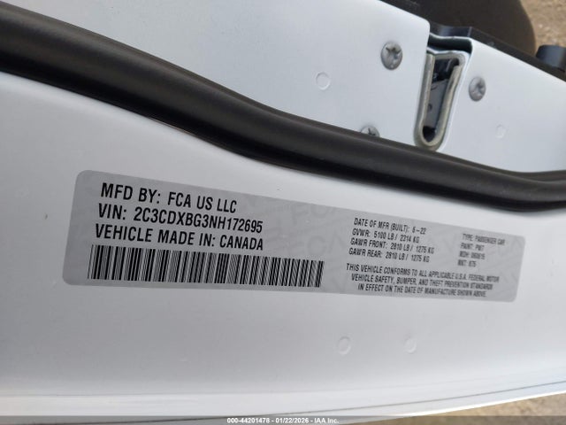 2022 DODGE CHARGER 2C3CDXBG3NH172695 Photo 8