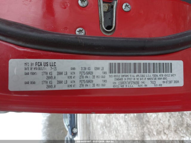 2015 Ram 1500 Express მანქანა იყიდება აუქციონზე, vin: 1C6RR7KT0FS790286, აუქციონის ნომერი: 44201507