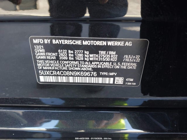 2022 BMW X5 5UXCR4C08N9K69676 Photo 8