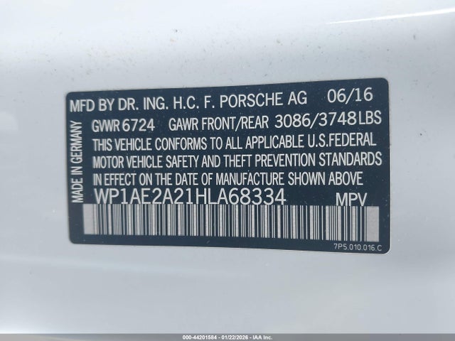 2017 PORSCHE CAYENNE E-HYBRID WP1AE2A21HLA68334 Photo 8