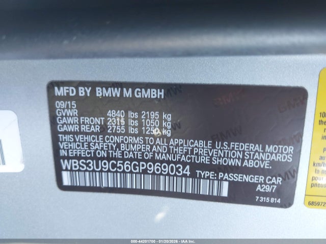 WBS3U9C56GP969034 BMW M4