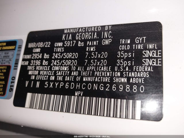 KIA Telluride S 2022 5XYP6DHC0NG269880 Image 9