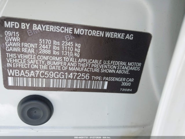 2016 BMW 528I WBA5A7C59GG147256 Photo 8