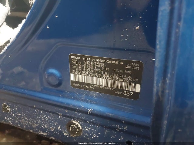 2025 MITSUBISHI OUTLANDER SPORT JA4ARUAU0SU007653 Photo 8