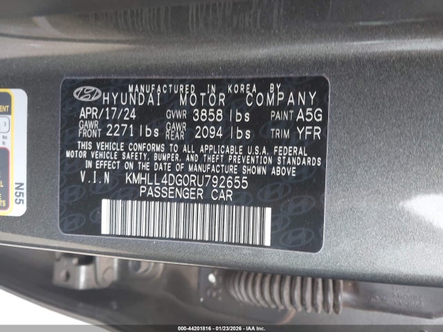 2024 HYUNDAI ELANTRA KMHLL4DG0RU792655 Photo 8