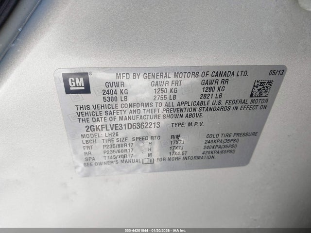 2013 GMC TERRAIN 2GKFLVE31D6362213 Photo 8