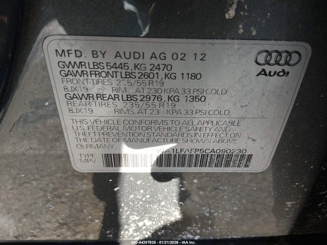 2012 AUDI Q5 WA1LFAFP5CA090230 Photo 8