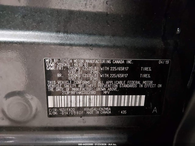 Toyota Rav4 Xle 2019 2T3P1RFV4KC003180 Image 9