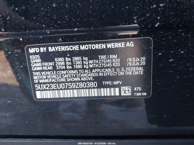 2025 BMW X5 5UX23EU07S9Z80380 Photo 8