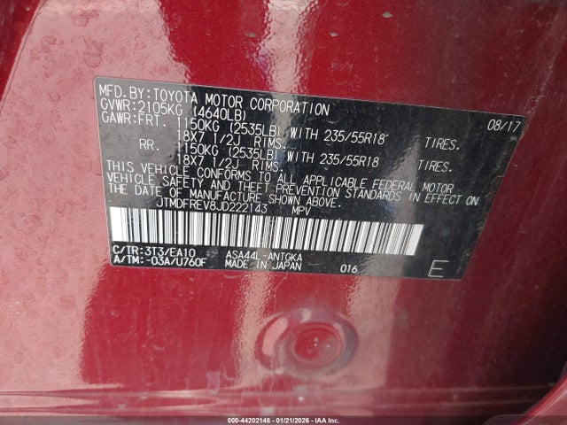 2018 TOYOTA RAV4 JTMDFREV8JD222143 Photo 8