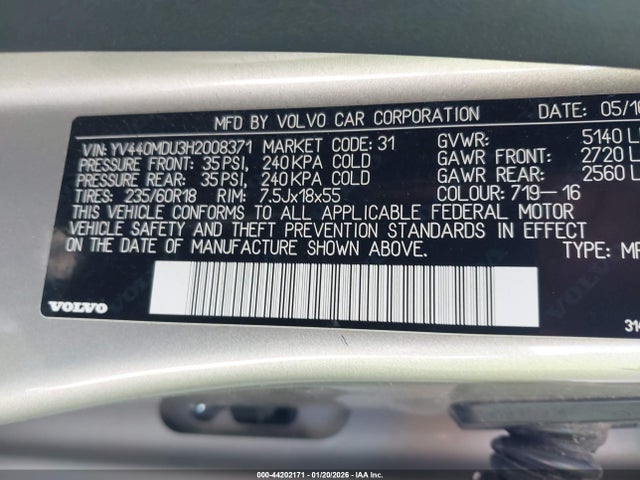 2017 VOLVO XC60 YV440MDU3H2008371 Photo 8