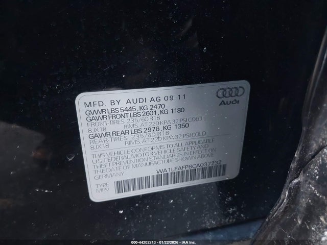 2012 AUDI Q5 WA1LFAFP8CA037232 Photo 8