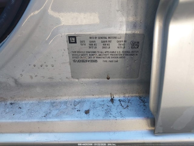 1G1JC6SG3F4135685 Chevrolet Sonic Lt Auto