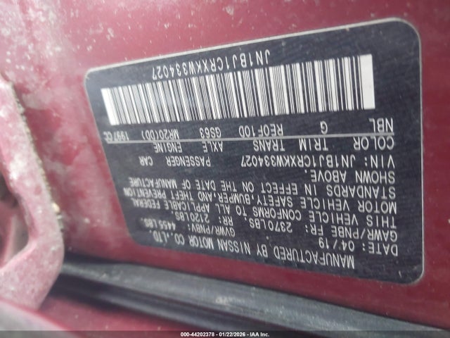 2019 NISSAN ROGUE SPORT JN1BJ1CRXKW334027 Photo 8