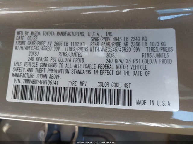 Aukcja sprzedaży 2023 Mazda Cx-50 2.5 Turbo Premium, vin: 7MMVABDY4PN106141, numer aukcji: 44202439