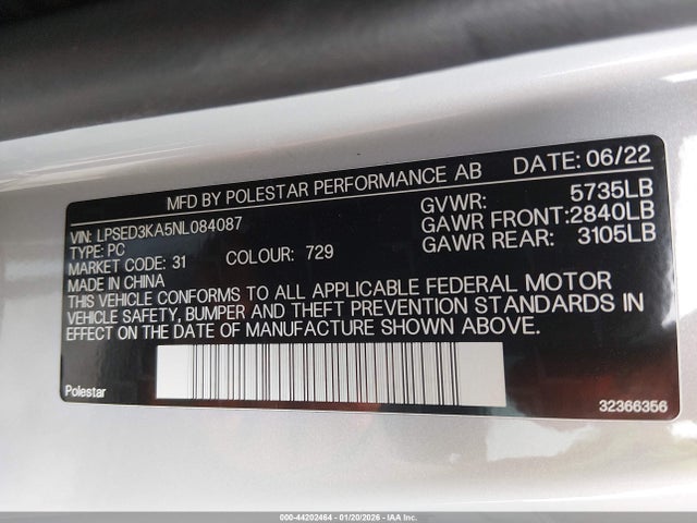 2022 POLESTAR 2 LPSED3KA5NL084087 Photo 8
