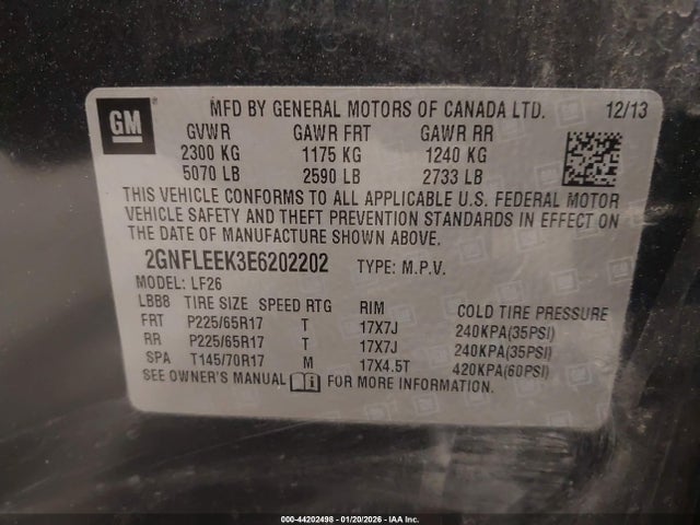 Chevrolet EQUINOX LS 2014 2GNFLEEK3E6202202 Image 9