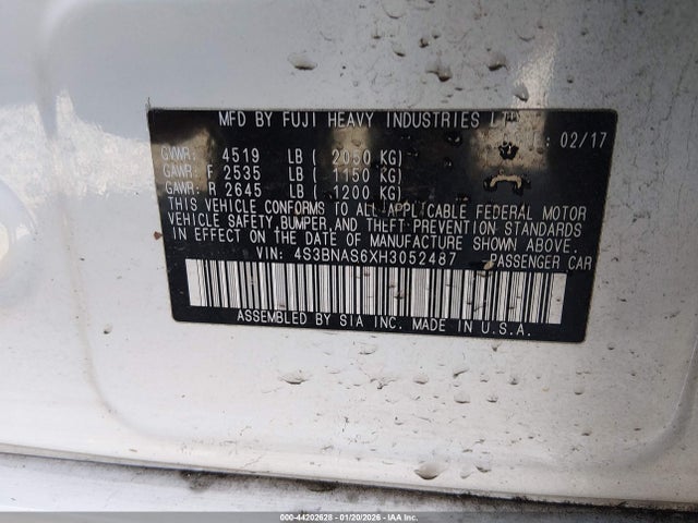 4S3BNAS6XH3052487 Subaru Legacy 2.5i Sport