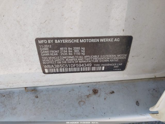 2013 BMW 328I WBA3B5C51DF594349 Photo 8