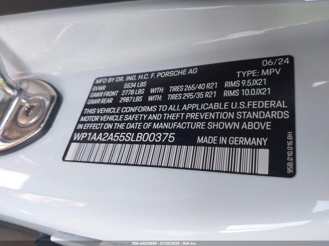 2025 PORSCHE MACAN WP1AA2A55SLB00375 Photo 8