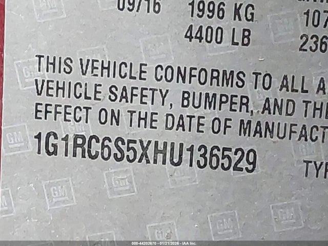 Chevrolet VOLT LT 2017 1G1RC6S5XHU136529 Image 9