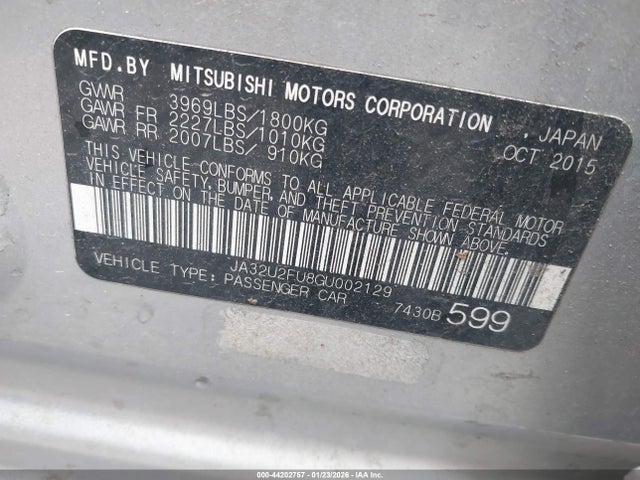 2016 MITSUBISHI LANCER JA32U2FU8GU002129 Photo 8