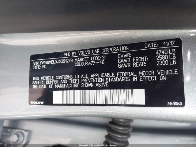 2018 VOLVO V60 YV140MELXJ2391279 Photo 8