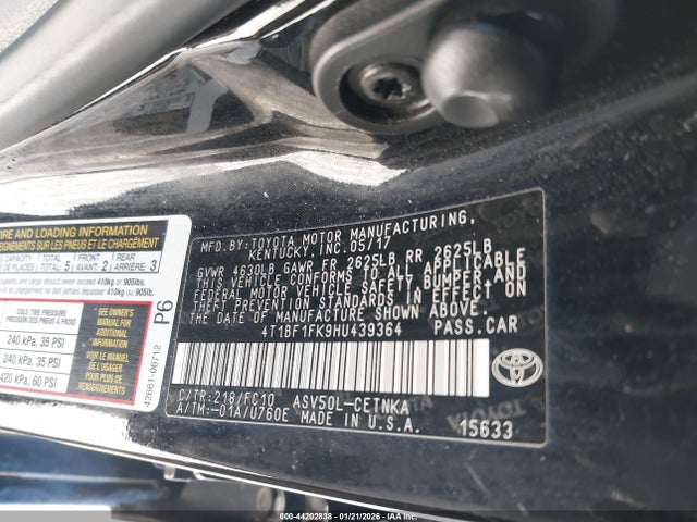 4T1BF1FK9HU439364 Toyota CAMRY LE