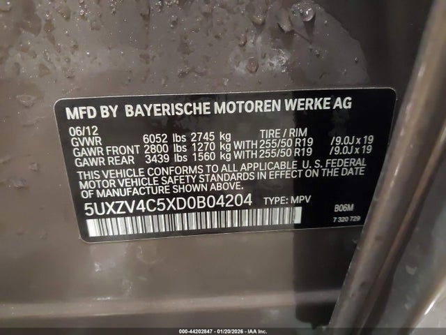 Продаж на аукціоні авто 2013 Bmw X5 Xdrive35i/xdrive35i Premium/xdrive35i Sport Activity, vin: 5UXZV4C5XD0B04204, номер лоту: 44202847