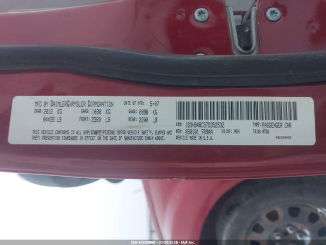 Продаж на аукціоні авто 2007 Dodge Caliber Sxt, vin: 1B3HB48C57D352532, номер лоту: 44202869