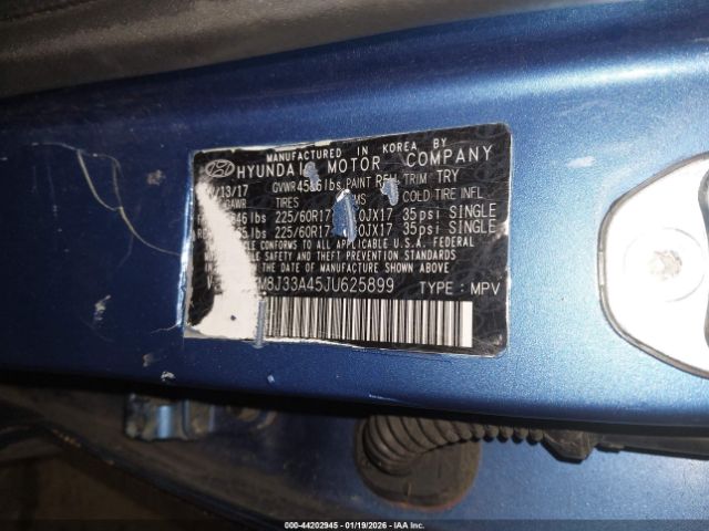 2018 HYUNDAI TUCSON KM8J33A45JU625899 Photo 8