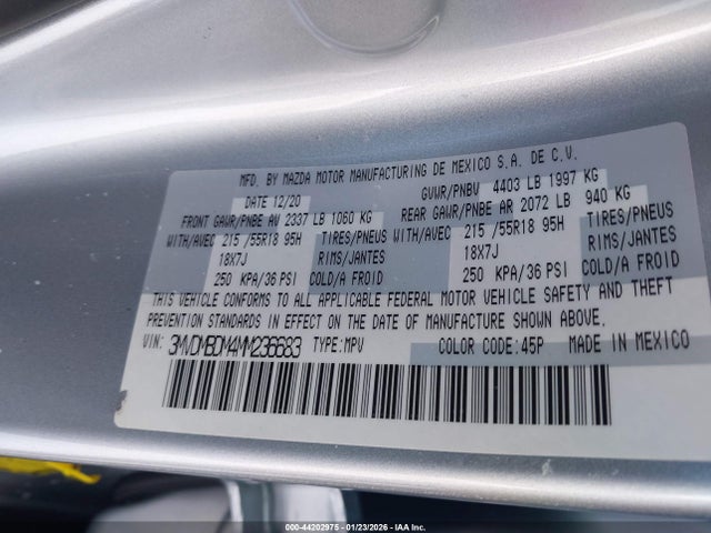 Продаж на аукціоні авто 2021 Mazda Cx-30 Premium, vin: 3MVDMBDM4MM236683, номер лоту: 44202975