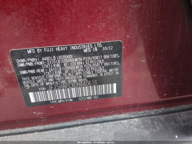 2013 SUBARU FORESTER JF2SHAFCXDH440616 Photo 8