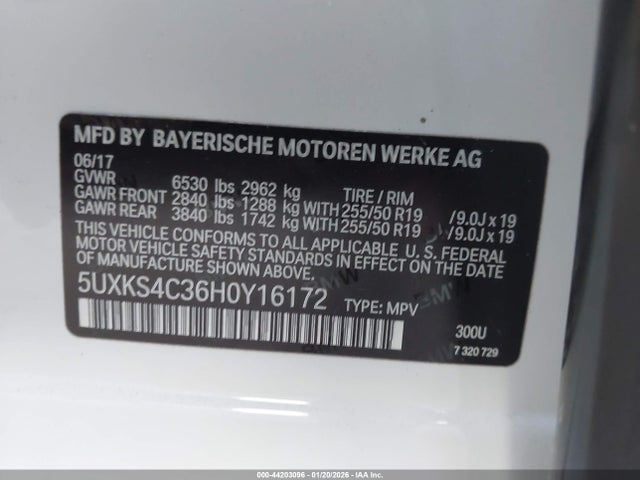 5UXKS4C36H0Y16172 BMW X5 Xdrive35d