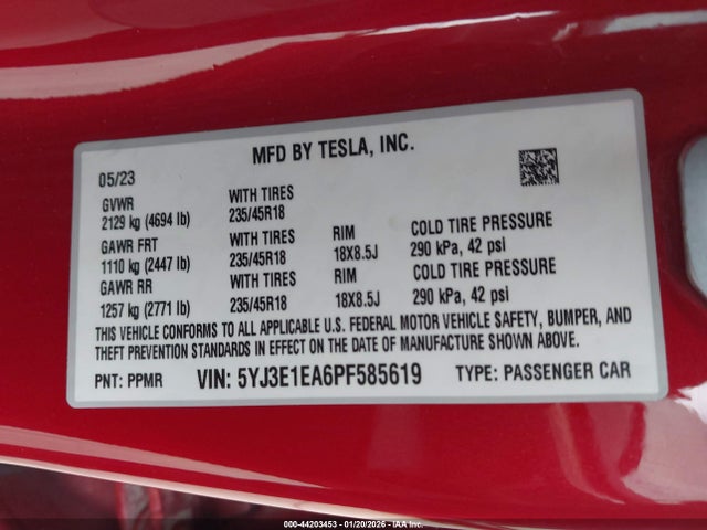 2023 TESLA MODEL 3 5YJ3E1EA6PF585619 Photo 8