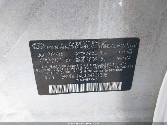 Hyundai ELANTRA SE 2016 5NPDH4AE4GH702606 Image 9