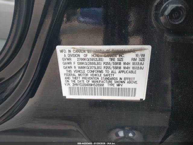 2009 ACURA MDX 2HNYD28409H528991 Photo 8